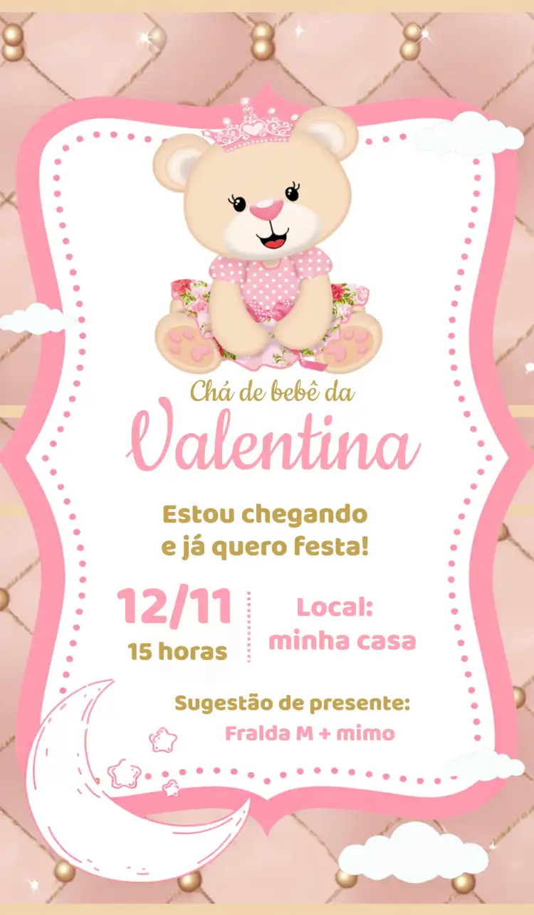 Chá De Bebê Ursinha Princesa