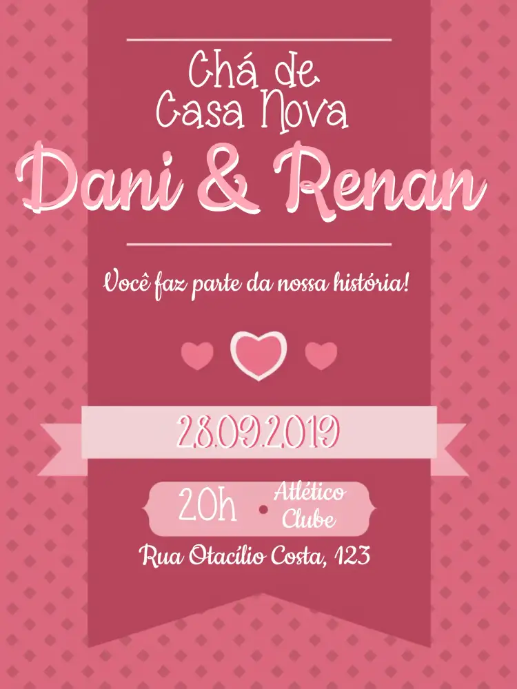 Convite Chá De Casa Nova Amigas – tema Chá de Panela romântico, floral, minimalista, moderno, cores suaves, alegre