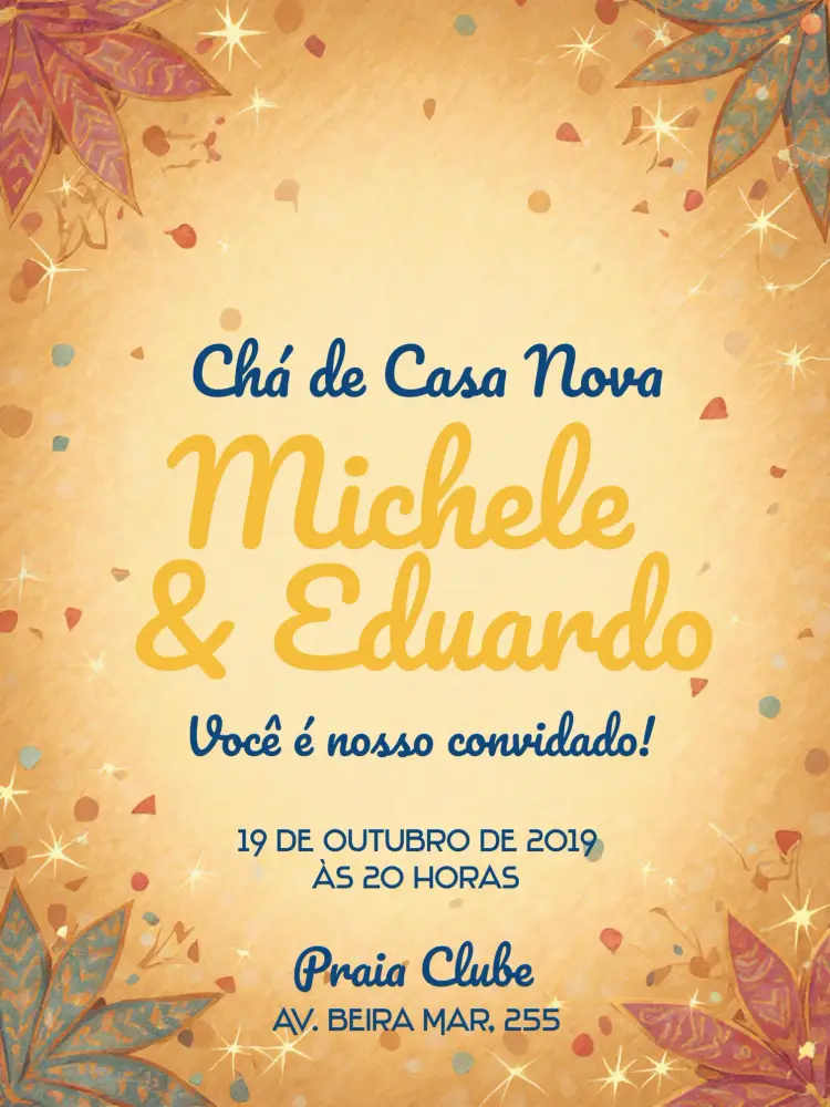 Convite Chá De Casa Nova Amigas