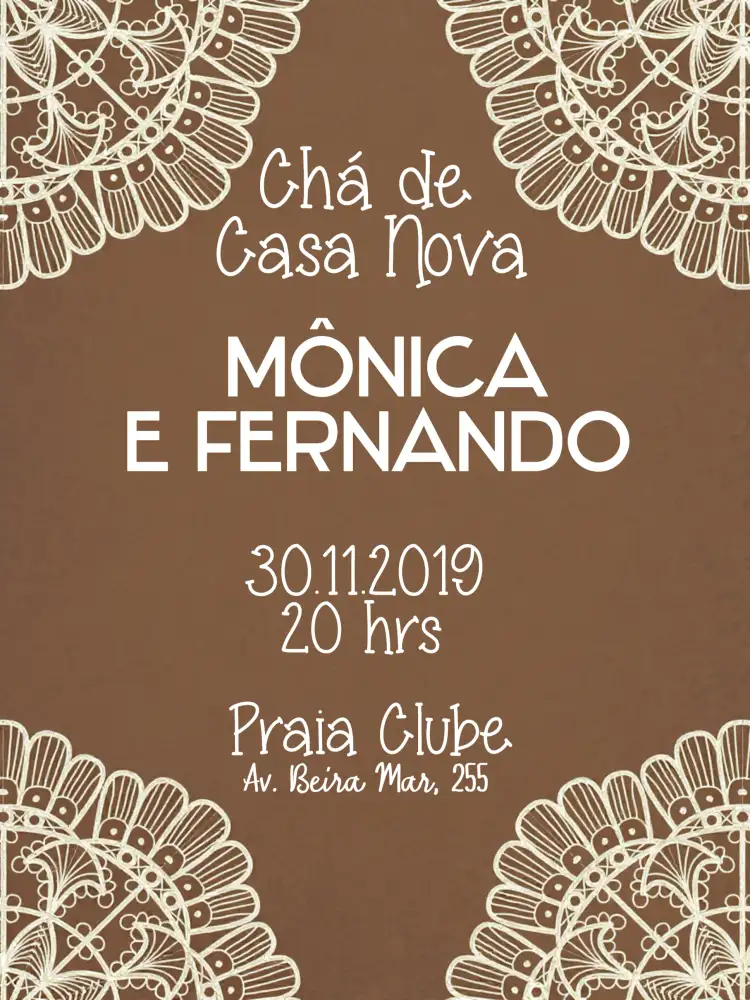 Chá De Casa Nova Renda
