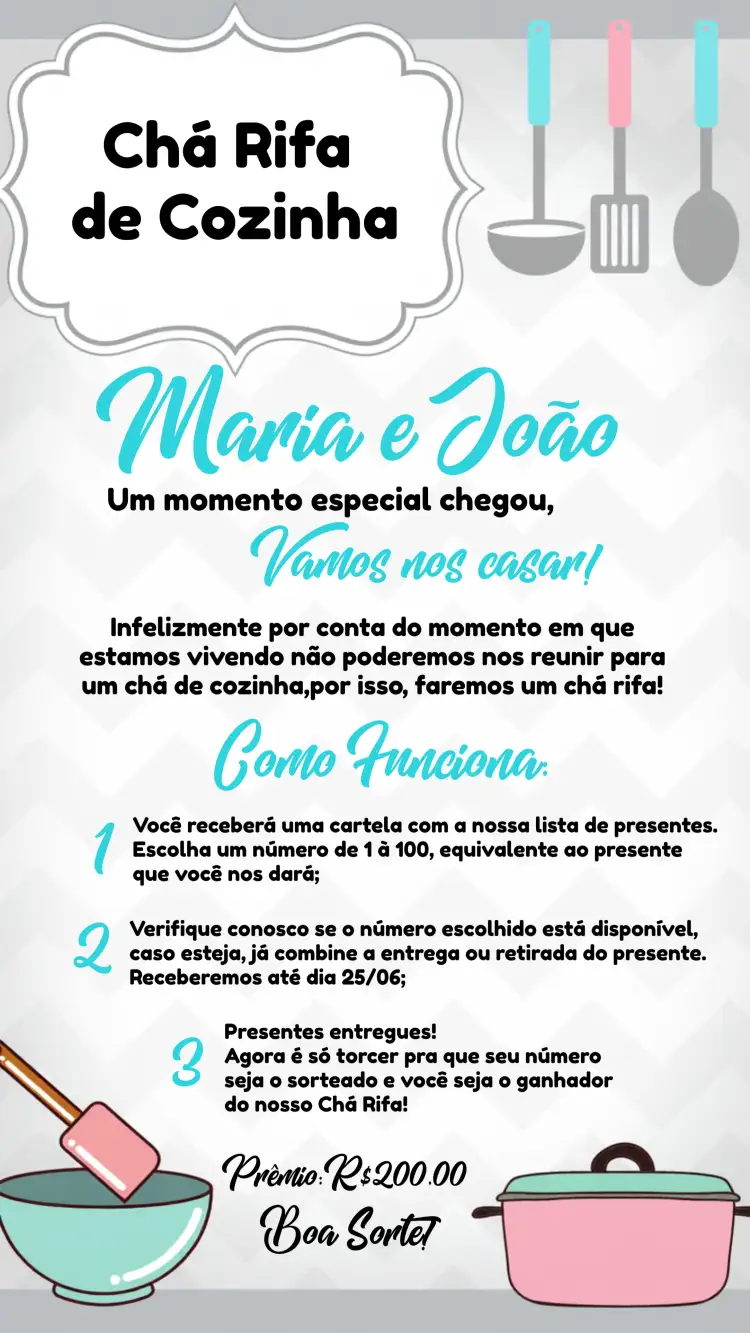 Convite Chá De Cozinha Azul – tema Chá de Panela azul suave, elementos de cozinha, moderno, minimalista, estilo aconchegante