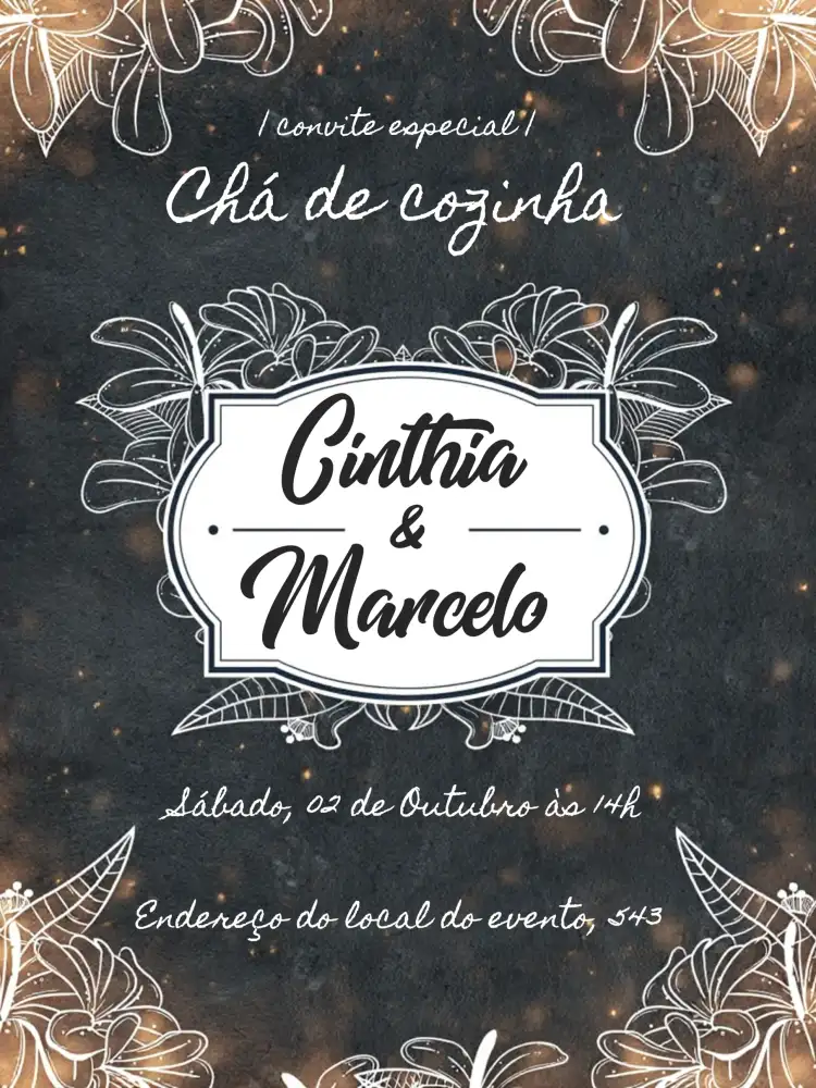 Chá De Cozinha - Quadro Negro Giz Chalkboard