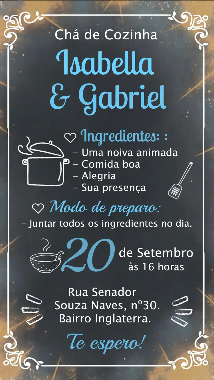 Chá De Cozinha Quadro Negro Giz Chalkboard