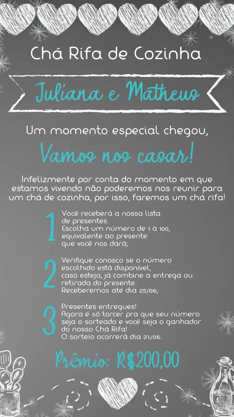 Chá De Cozinha Quadro Negro Giz Cozinha/panela