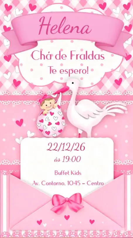 Convite Chá de Fraldas