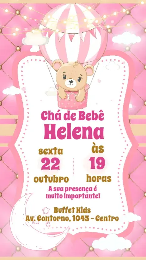 Convite Chá de Fraldas