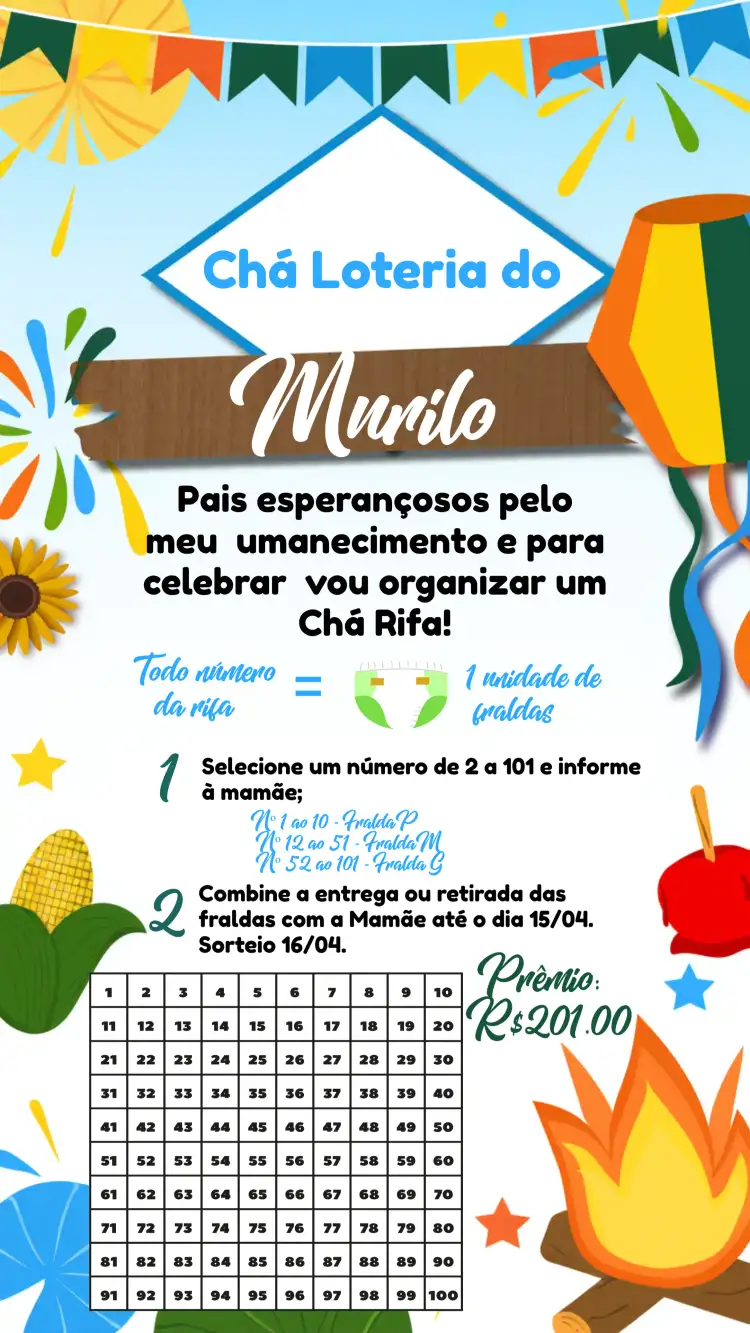 Chá De Fraldas Arraiá Festa Junina Bandeirinhas