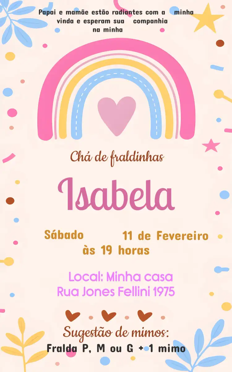 Chá De Fraldas Chuva Amor Rosa Arco