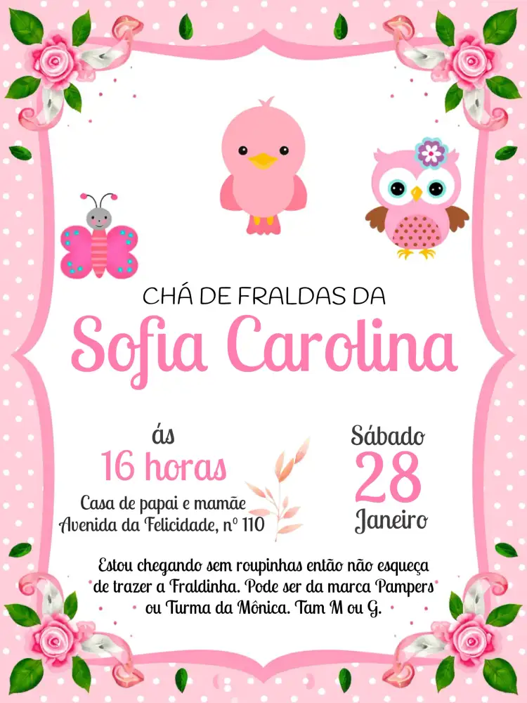 Chá De Fraldas Jardim Encantado Borboleta
