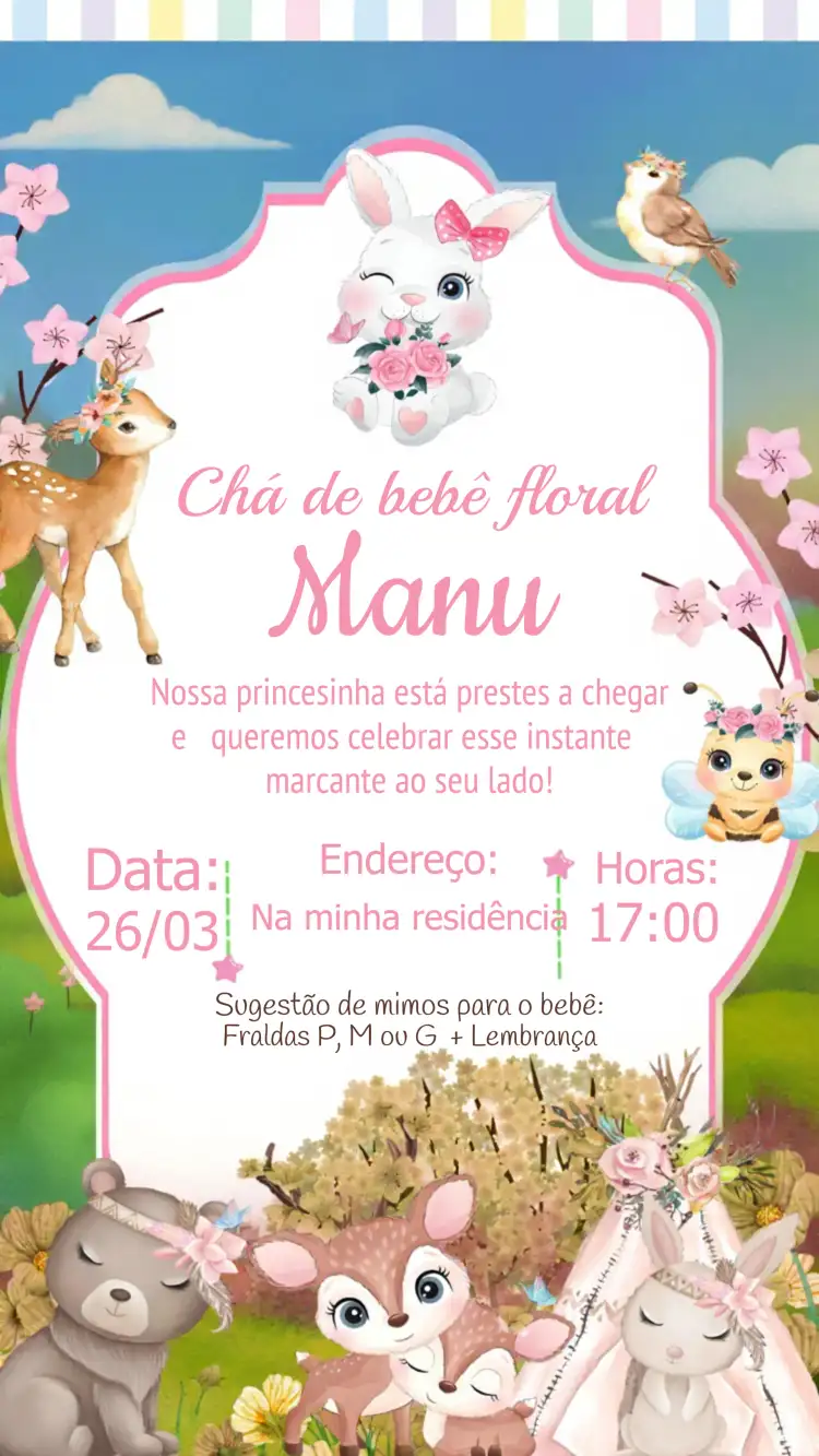 Chá De Fraldas Jardim Encantado Delicado