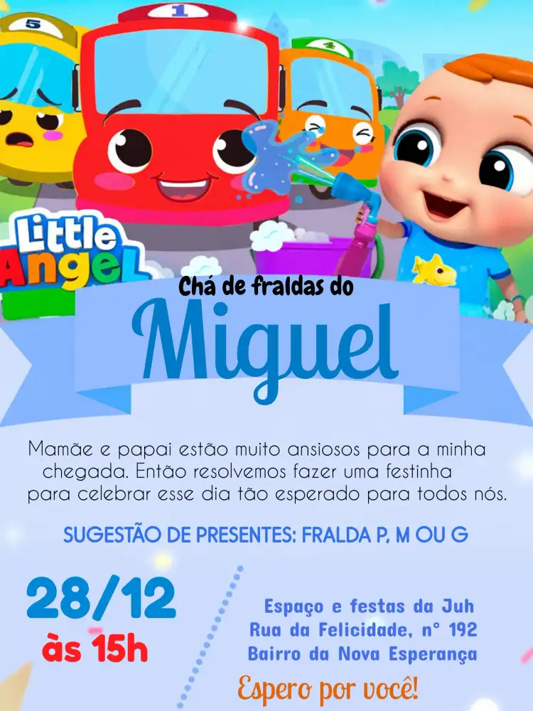 Chá De Fraldas Joãozinho Bebê