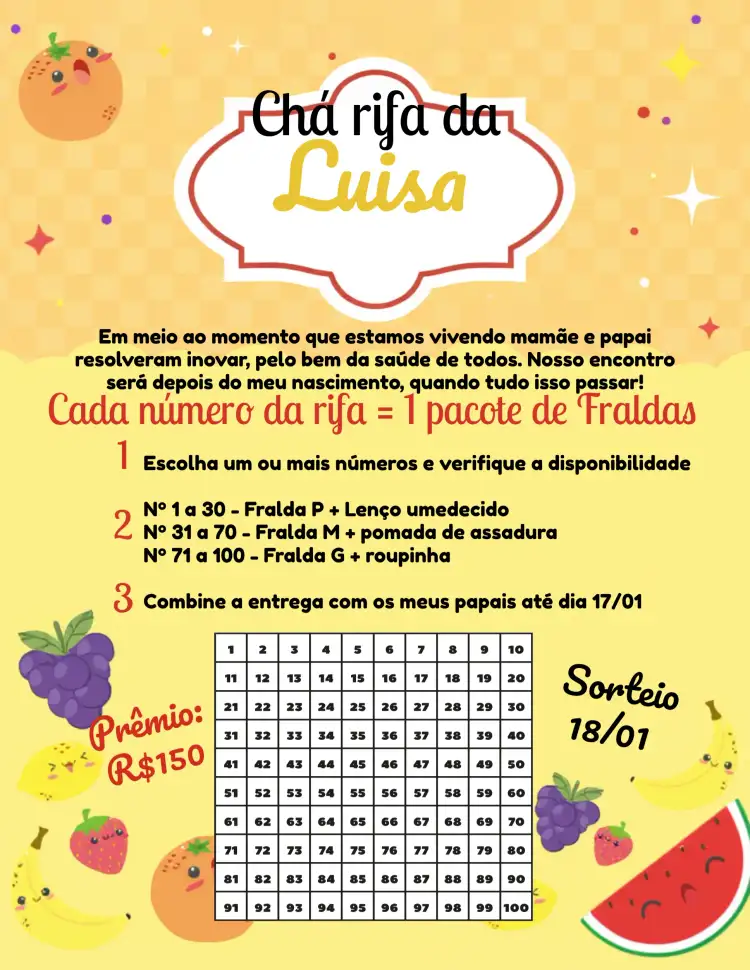 Chá De Fraldas Picnic Bebê