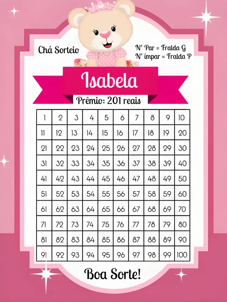 Convite Chá De Fraldas Ursinha Princesa Bebe – tema Chá de Fraldas rosa, branco, preto, princesa, ursinha, infantil