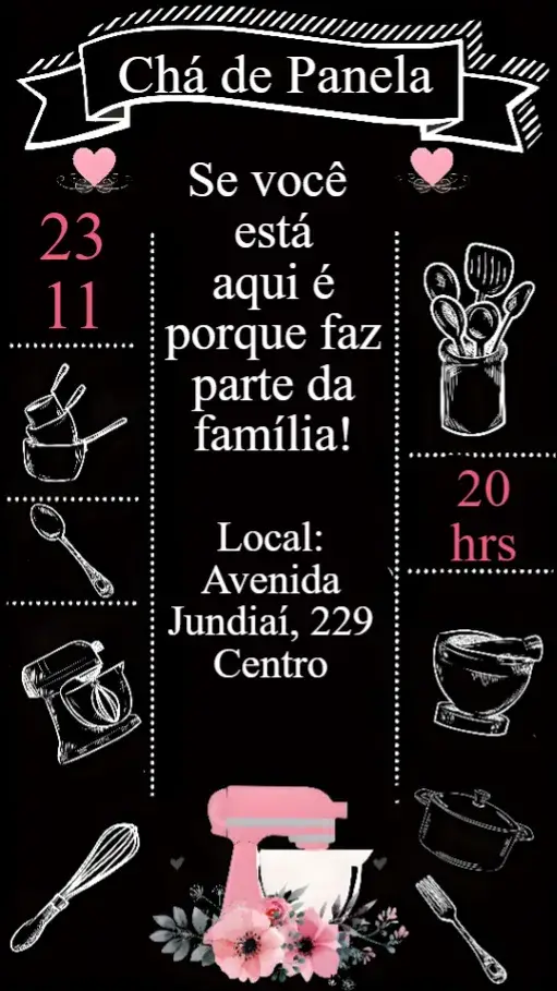 Convite Chá de Panela