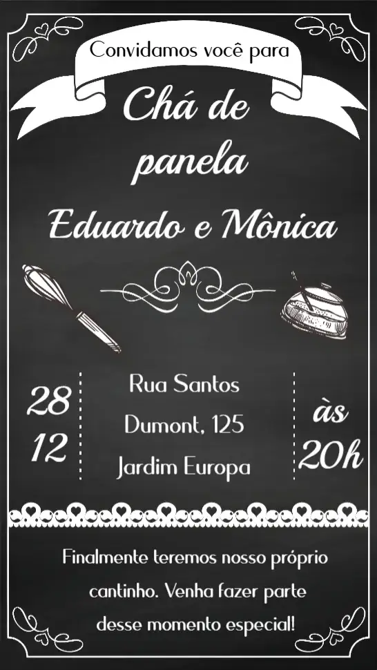 Convite Chá de Panela