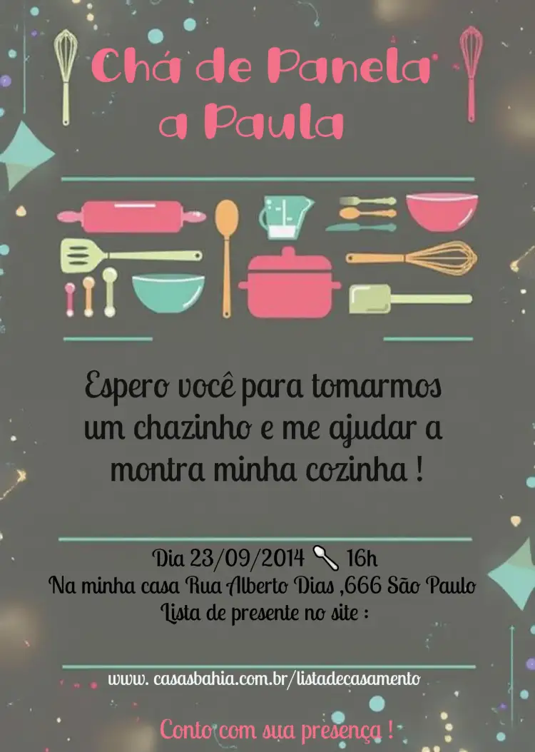 Convite Chá De Panela Artigos – tema Chá de Panela moderno, minimalista, elegante, romântico, neutro, clean