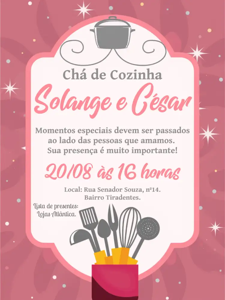 Convite Chá De Panela Branco – tema Chá de Panela branco, cinza, minimalista, moderno, elegante