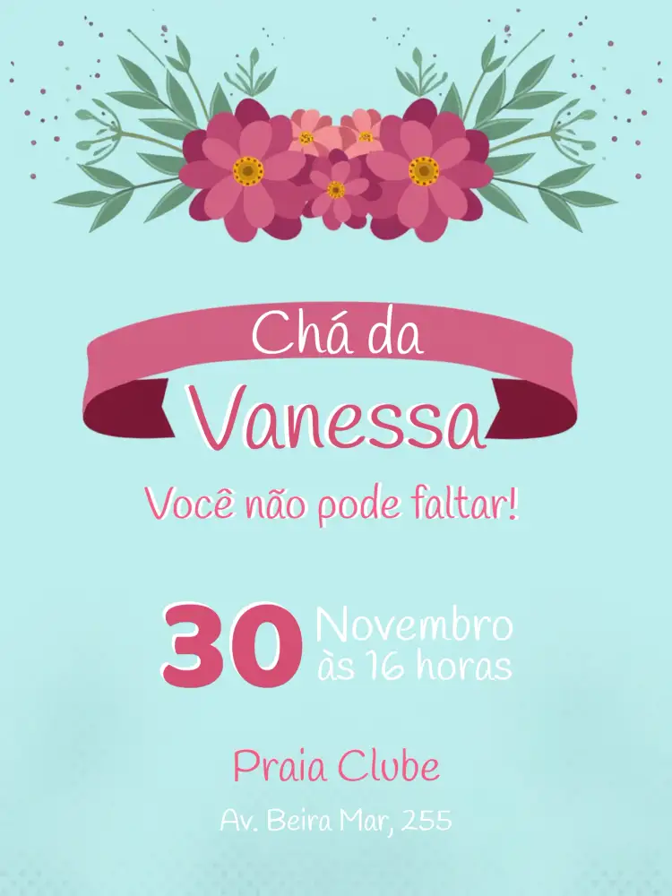 Convite Chá De Panela Bride – tema Chá de Panela floral, romântico, elegante, moderno, vintage