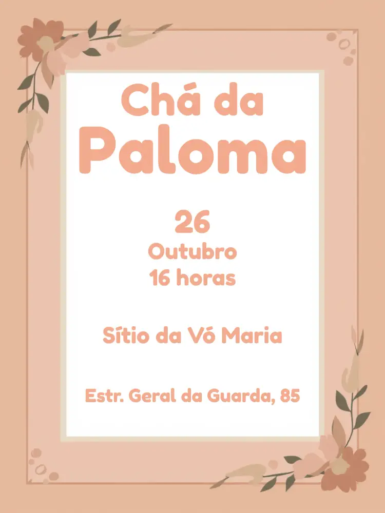 Convite Chá De Panela Casa