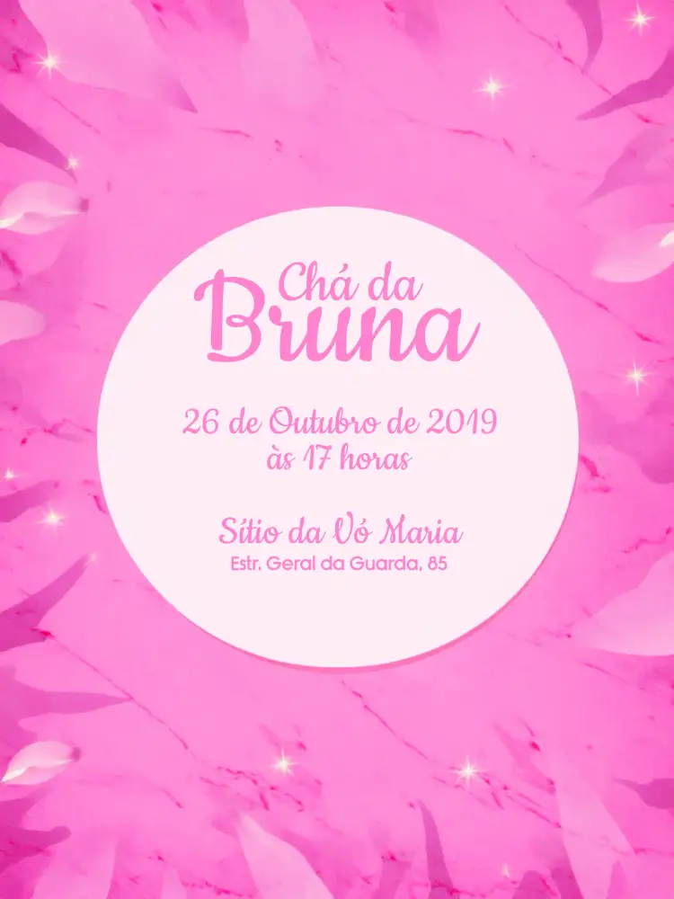 Convite Chá De Panela Casa – tema Chá de Panela floral, rosa, moderno, elegante, delicado