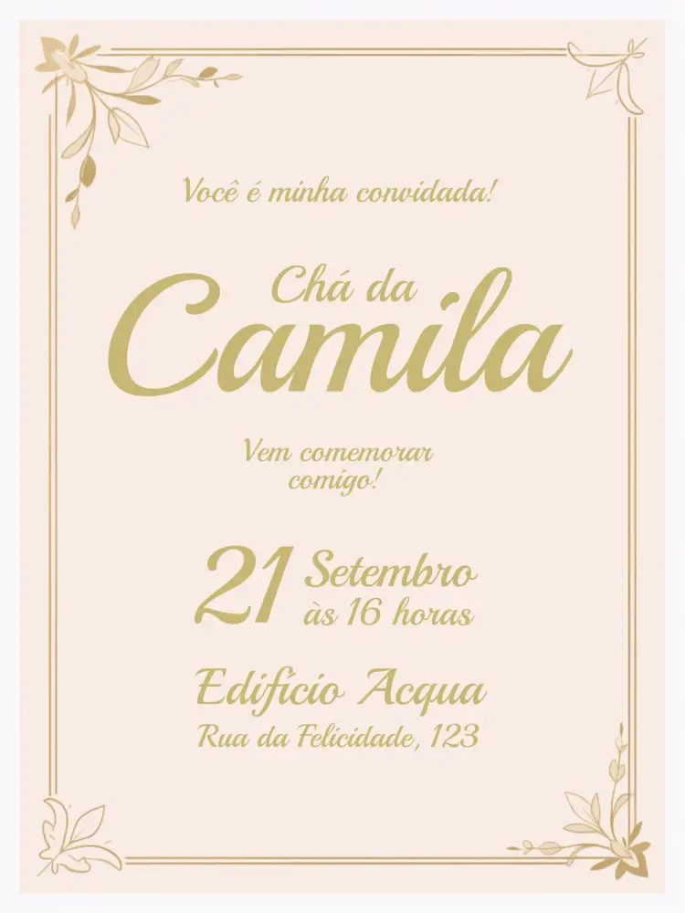 Convite Chá De Panela Casamento
