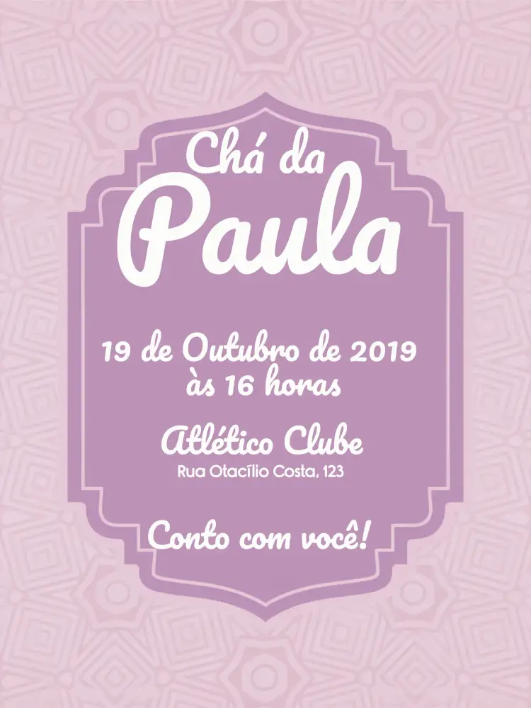 Convite Chá De Panela Delicado