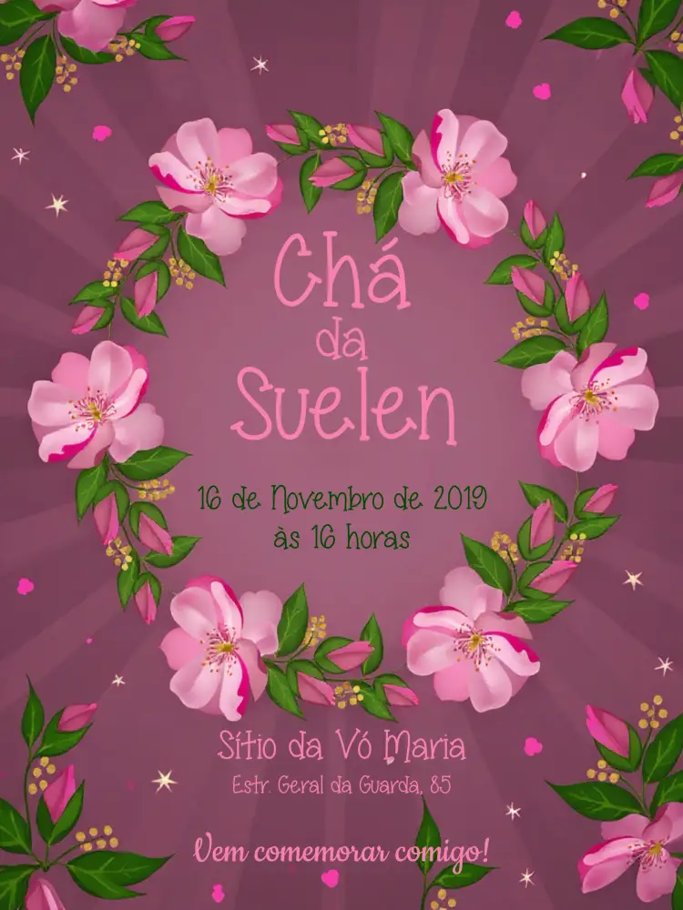 Convite Chá De Panela Floral