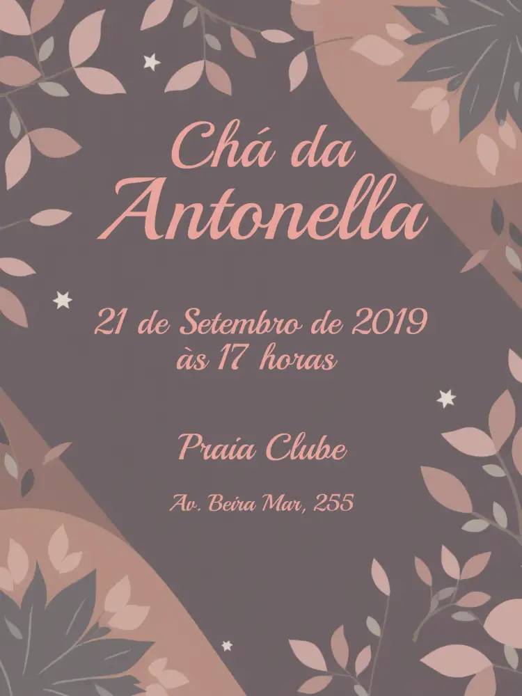 Convite Chá De Panela Nova – tema Chá de Panela floral, delicado, rosa, moderno, feminino, aconchegante