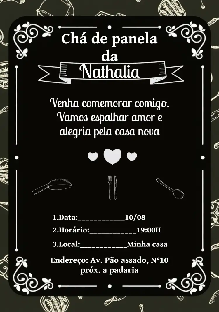 Chá De Panela Quadro Negro Chalkboard Cinza