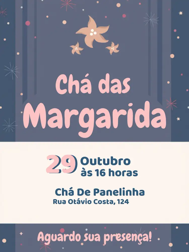 Convite Chá De Panela Rosa – tema Chá de Panela rosa, floral, moderno, delicado, minimalista
