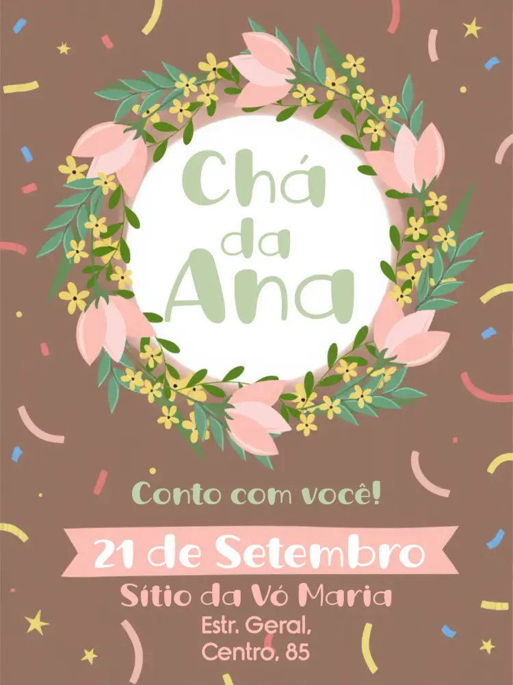 Convite Chá De Panela Rosa