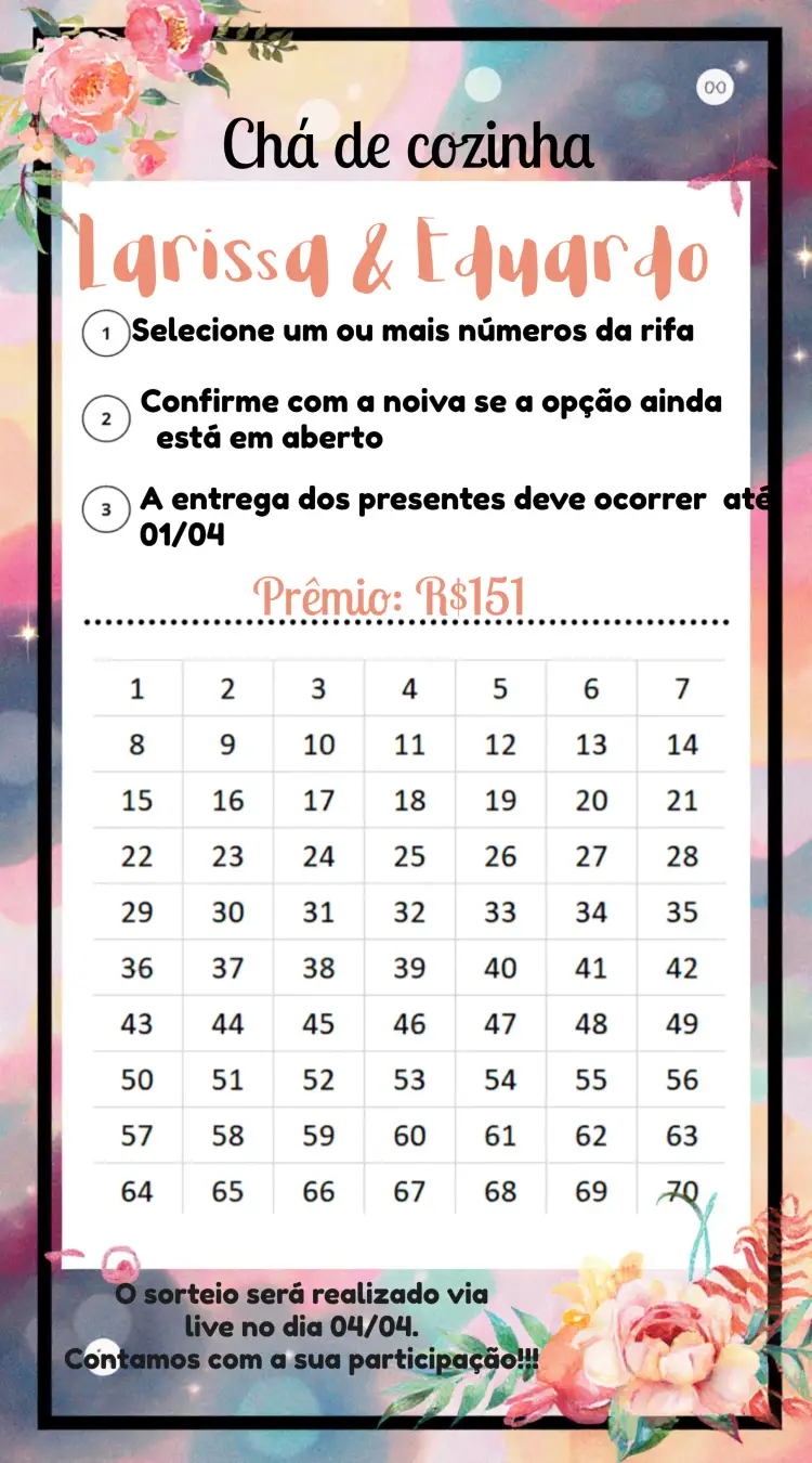 Convite Chá Panela Floral Branco editável e personalizável