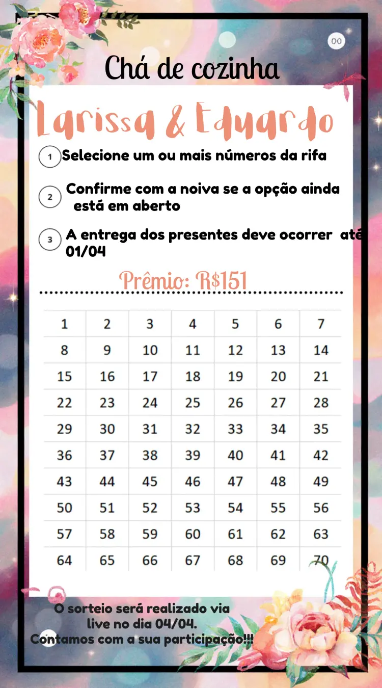 Convites de chá de panela para editar online