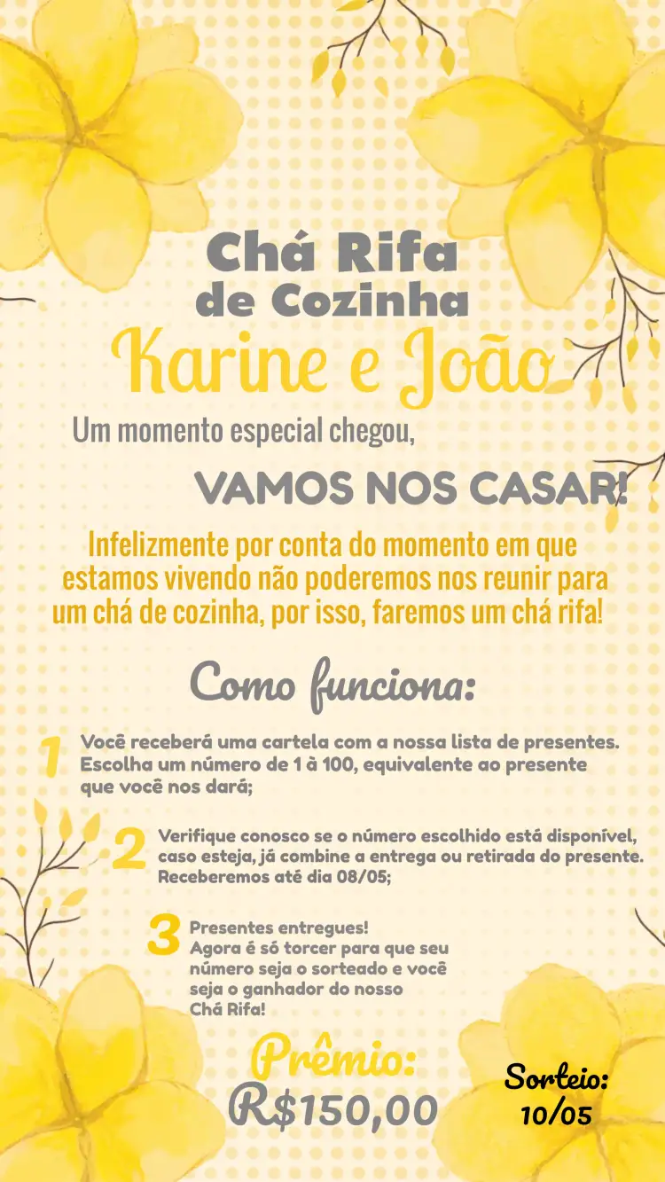 Convite Chá Panela Floral Preto – tema Chá de Panela floral, moderno, elegante, preto e cinza, minimalista