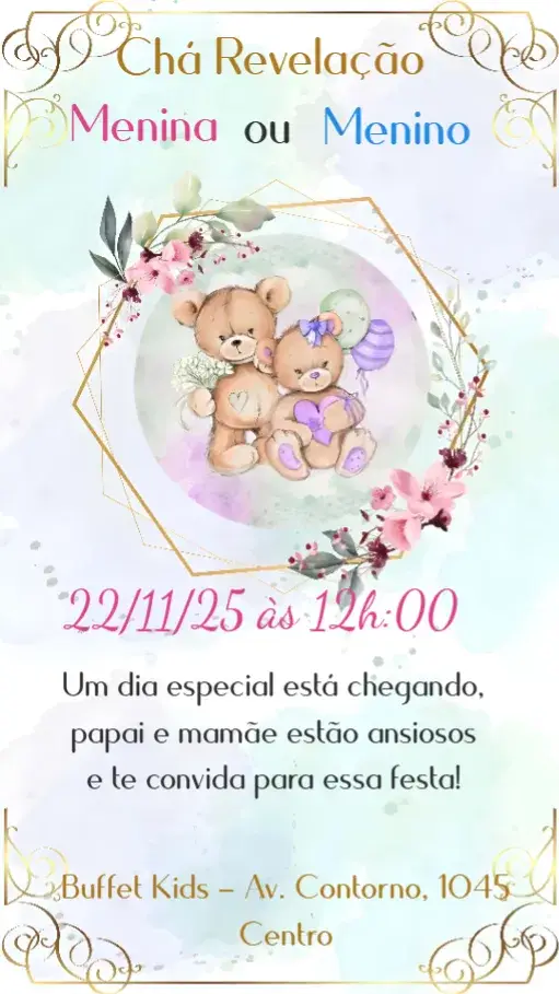 Convite Chá Revelação