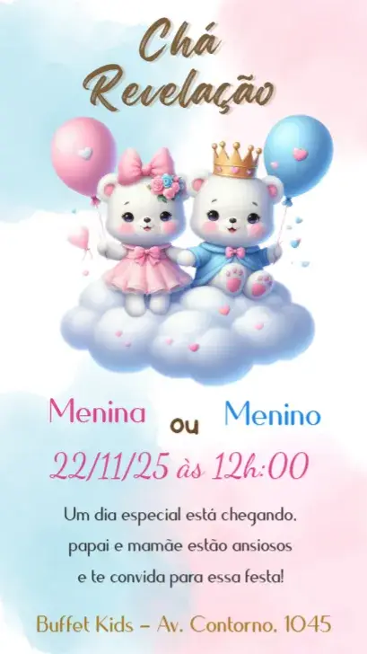 Gender Reveal Party invitation