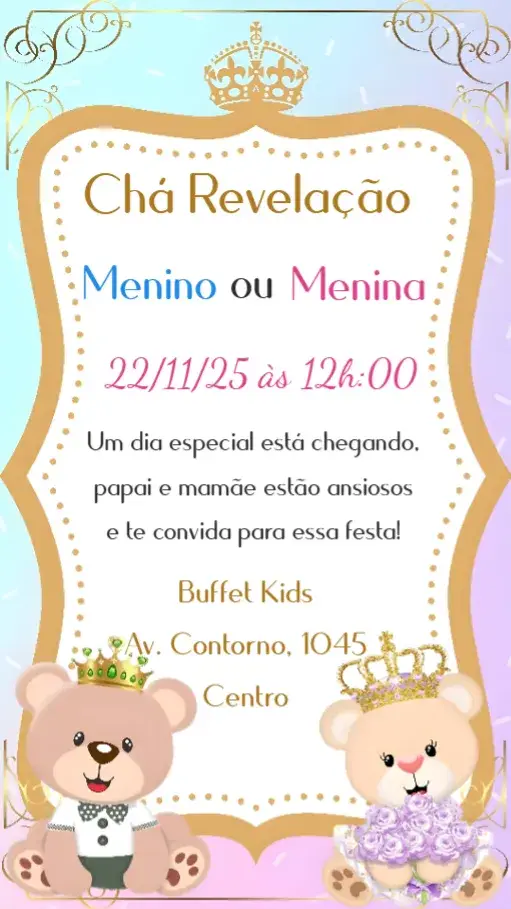 Convite Chá Revelação
