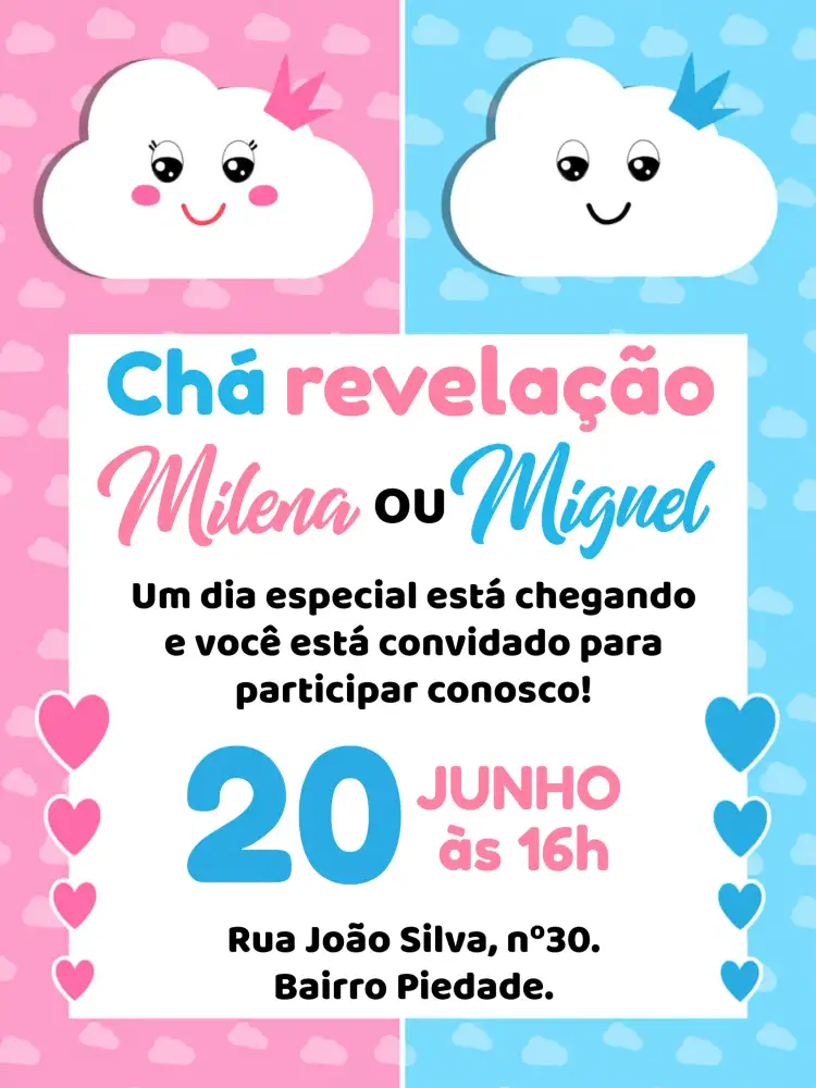 Chá Revelação Chuva De Amor Revelacao