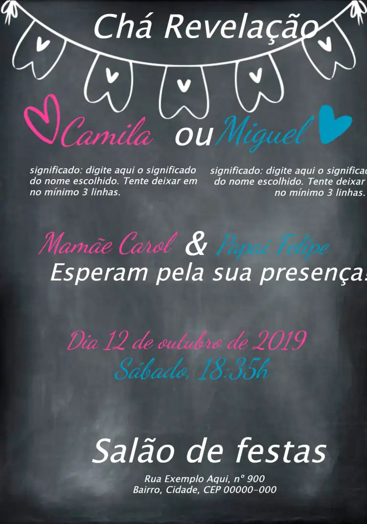 Chá Revelação Menino Ou Menina Negro