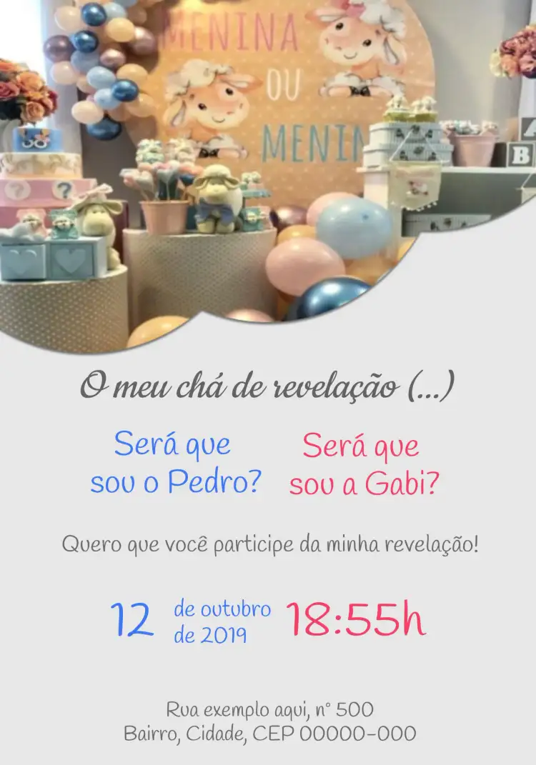 Chá Revelação Menino Ou Menina Rosa