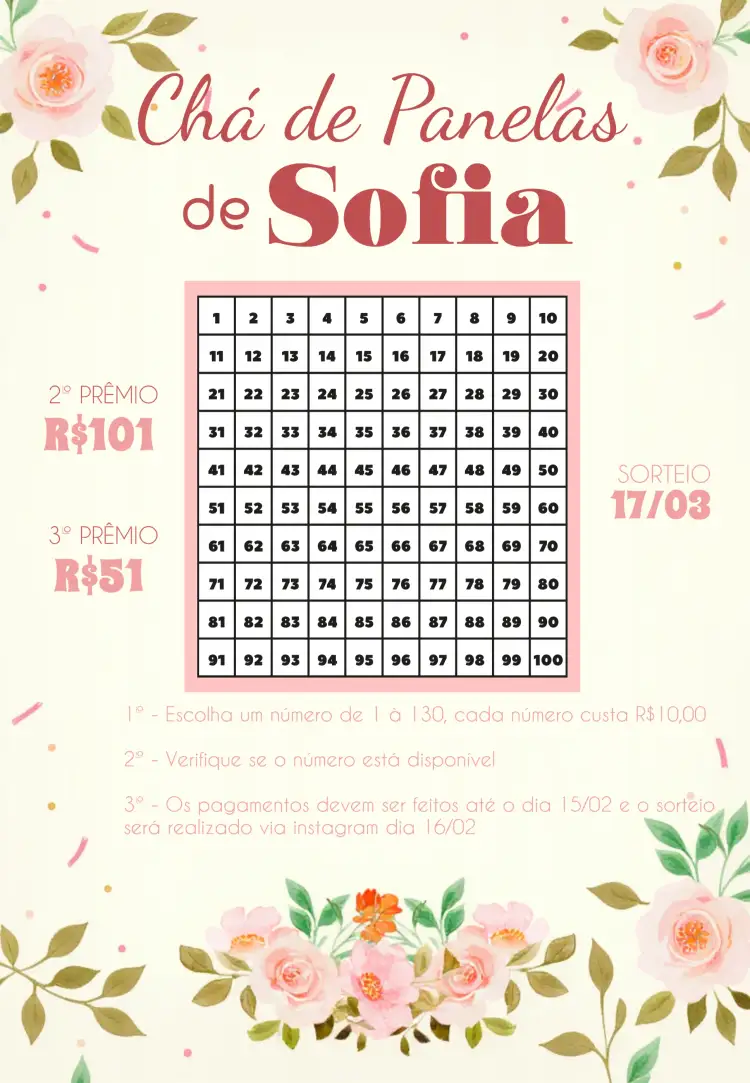 Convite Chá Rifa De Cozinha – tema Chá Rifa rosa, cozinha, moderno, alegre, vintage, minimalista