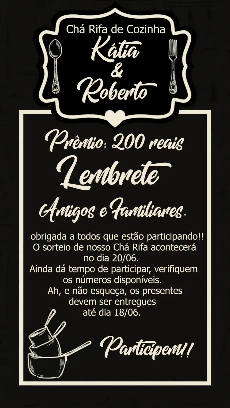 Chá Rifa De Cozinha Cinza