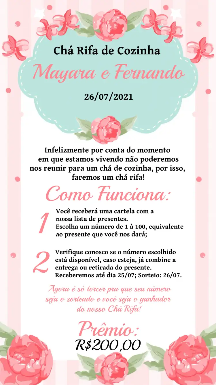 Chá Rifa De Cozinha Floral Preto