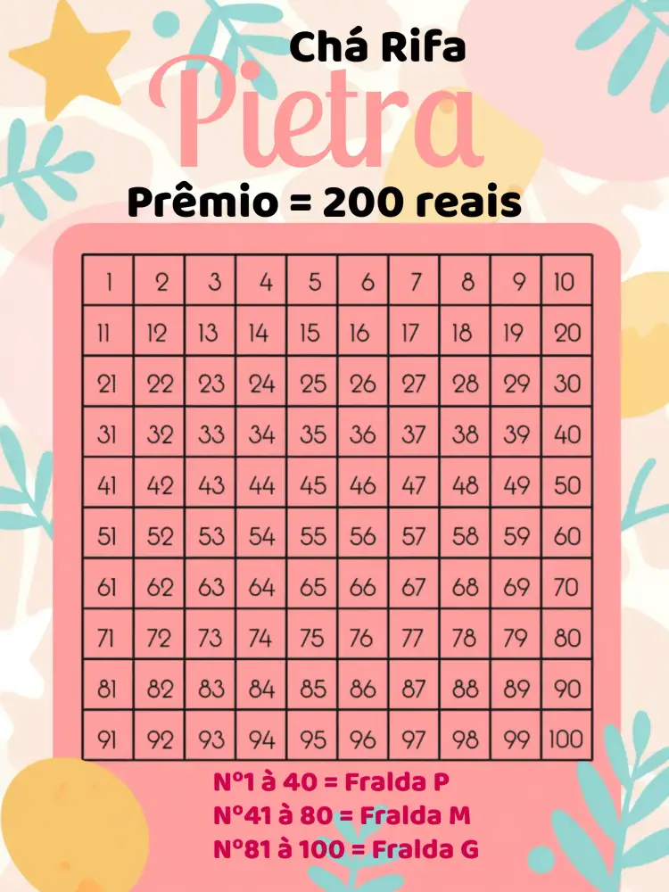 Convite Chá Rifa Girafinha Menina – tema Chá Rifa floral, listras, cores pastel, moderno, infantil, divertido