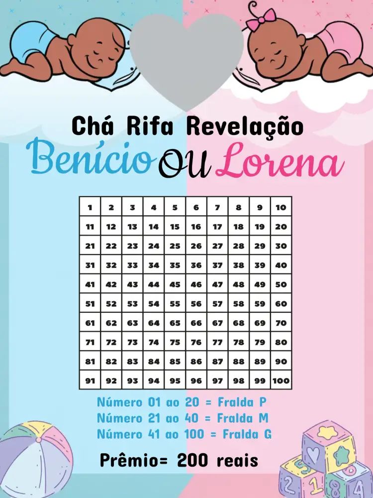 Convite Chá Rifa Revelação Bebês Menina – tema Chá Revelação rosa, lúdico, elefantes, moderno, delicado, divertido