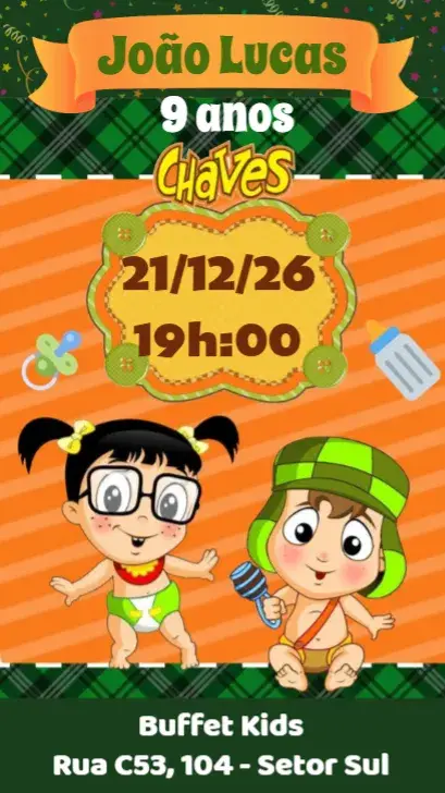 Chaves Baby invitation