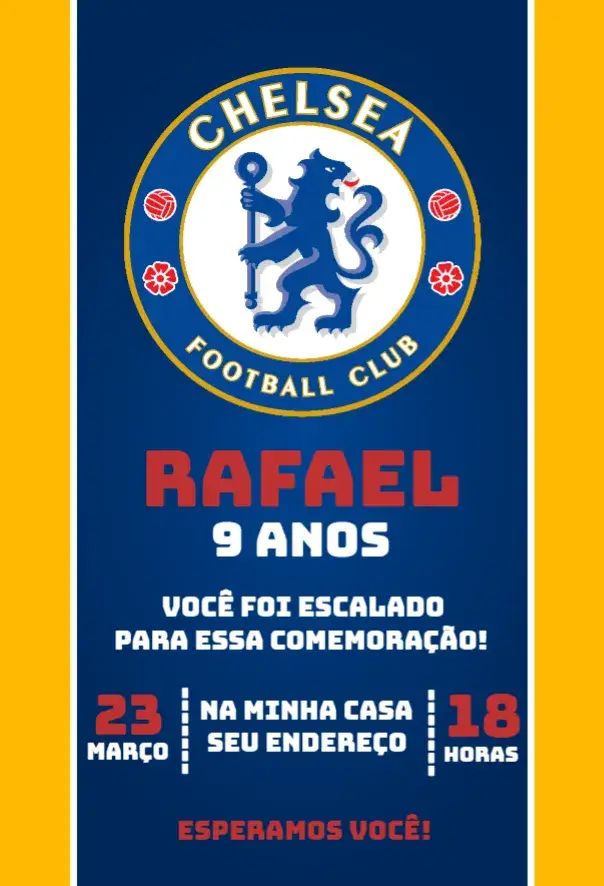 Convite Chelsea 4