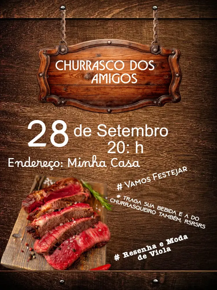 Convite churrasco