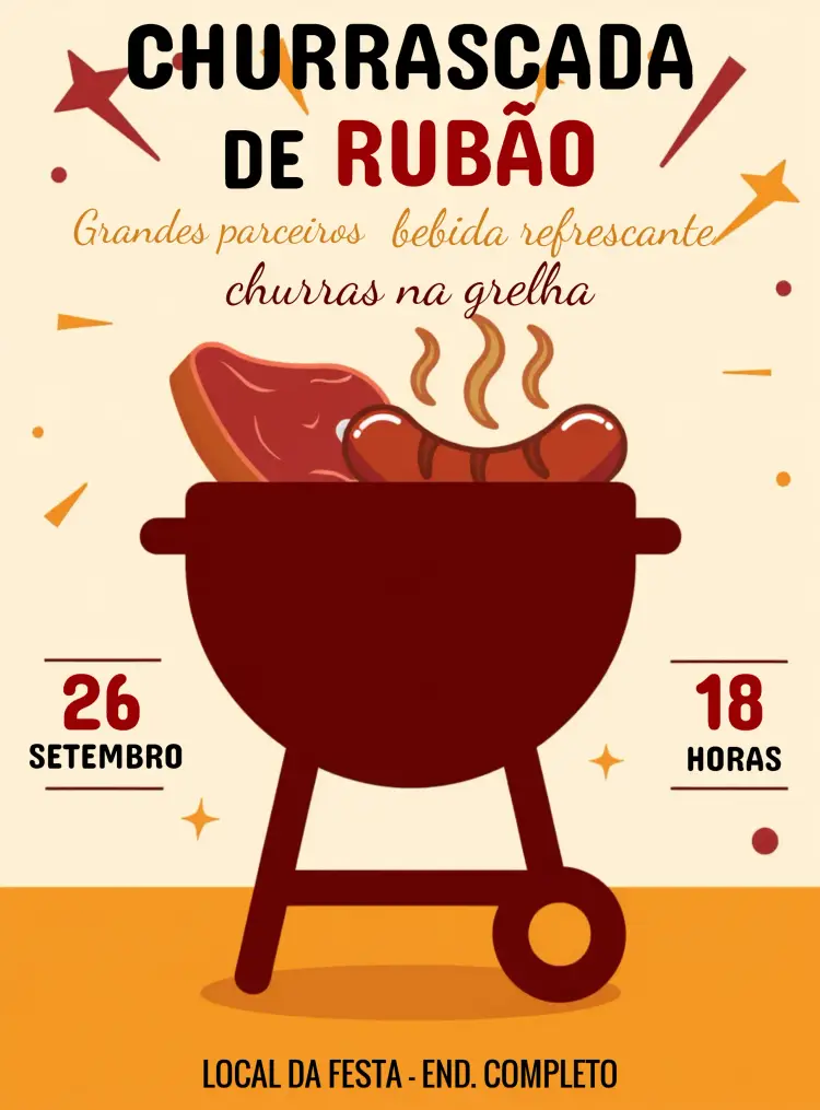 Convite Churrasco Churrasqueira
