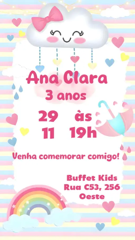 Convite Chuva de Amor